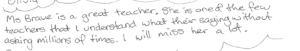 Year 8 student comment